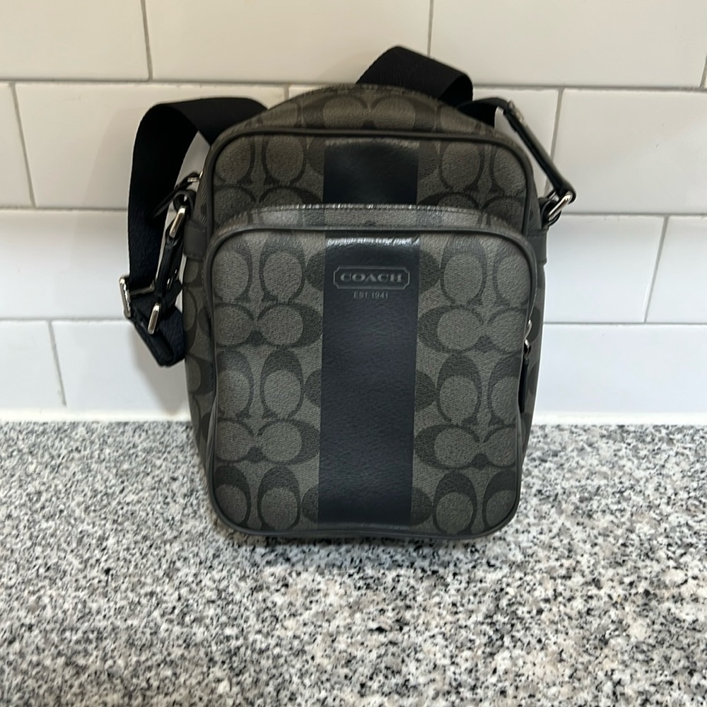 Coach - Heritage Stripe Flight Crossbody  - Coated Canvas